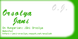 orsolya jani business card